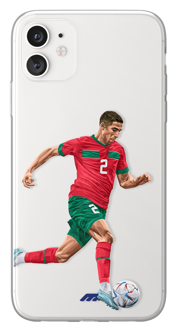 Coque de Hakimi avec Maroc, Etui de téléphone de Football