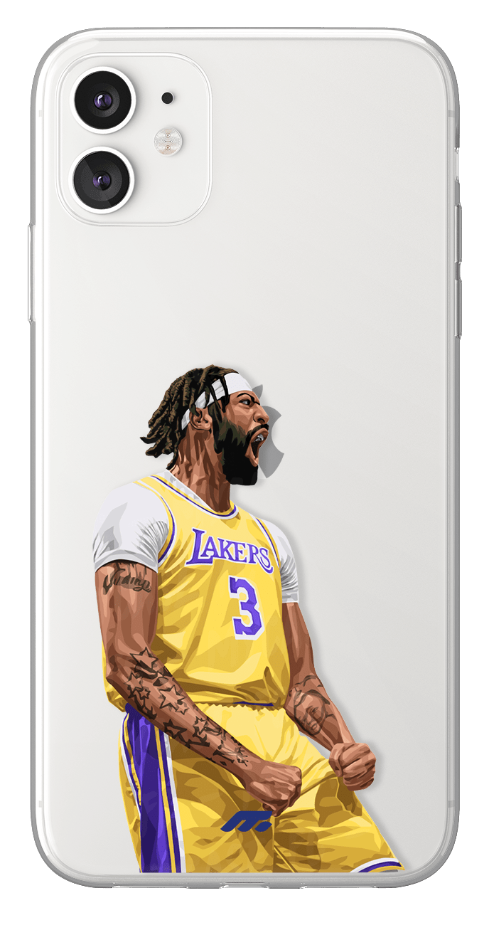 Coque de Anthony Davis avec Los Angeles Lakers, Etui de téléphone de Basket-ball