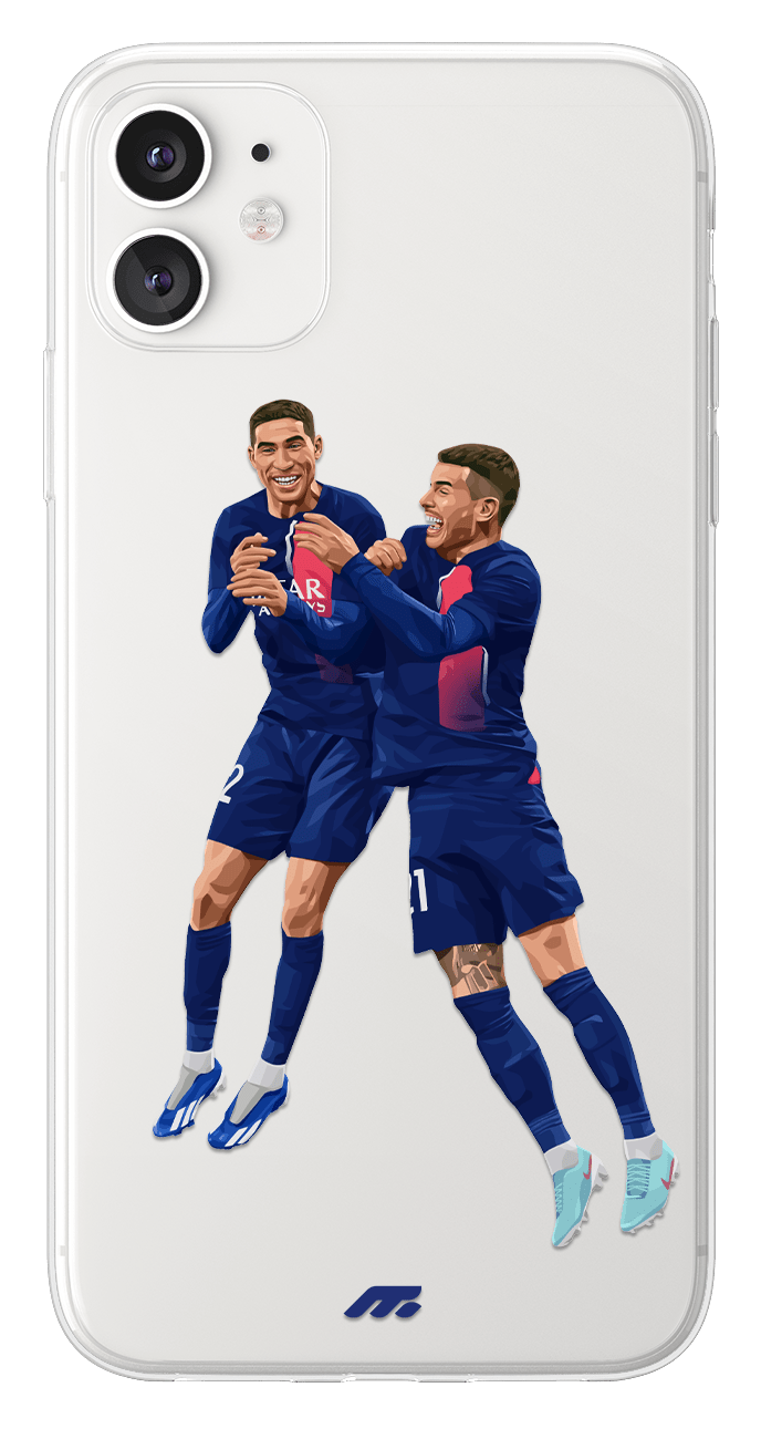 Coque de Hakimi & L.Hernandez avec Paris Saint-Germain, Etui de téléphone de Football