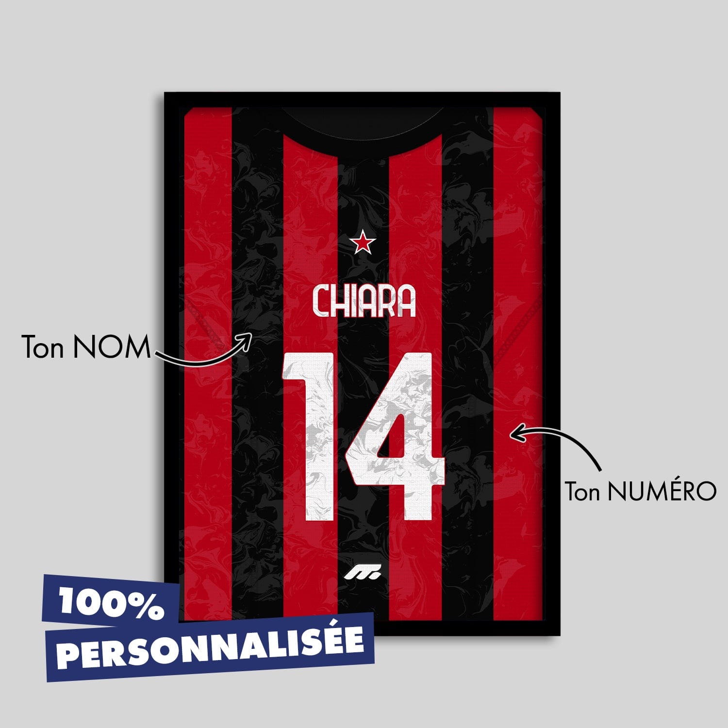 Affiche AC Milano football personnalisable à imprimer