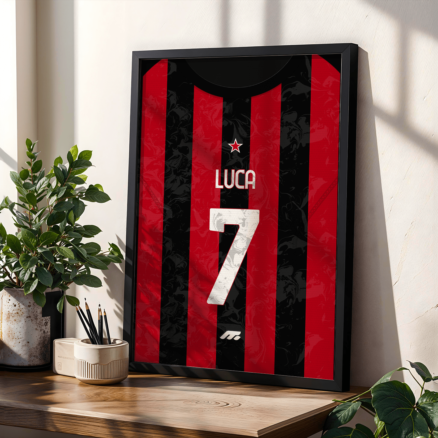 Affiche AC Milano football personnalisable à imprimer