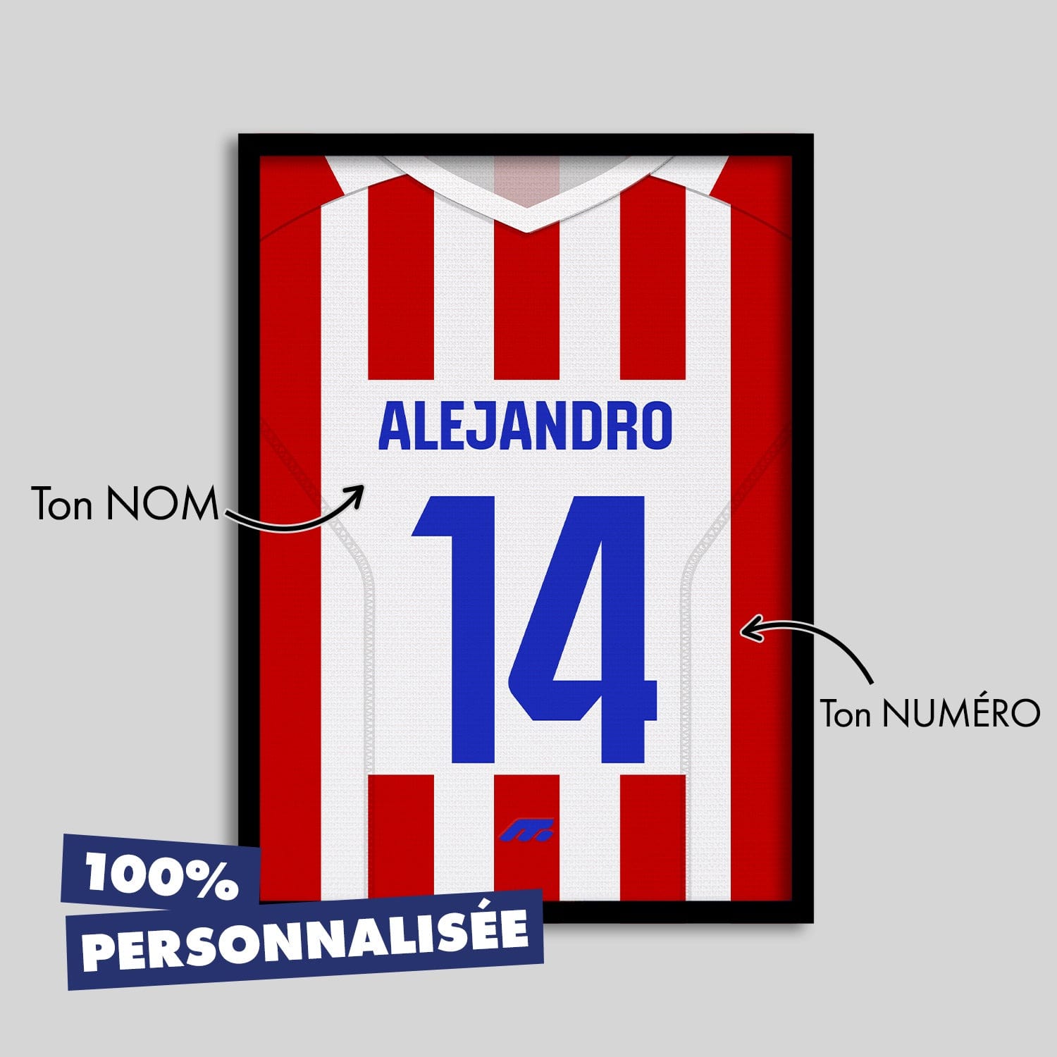 Affiche Atletico Madrid football personnalisable à imprimer