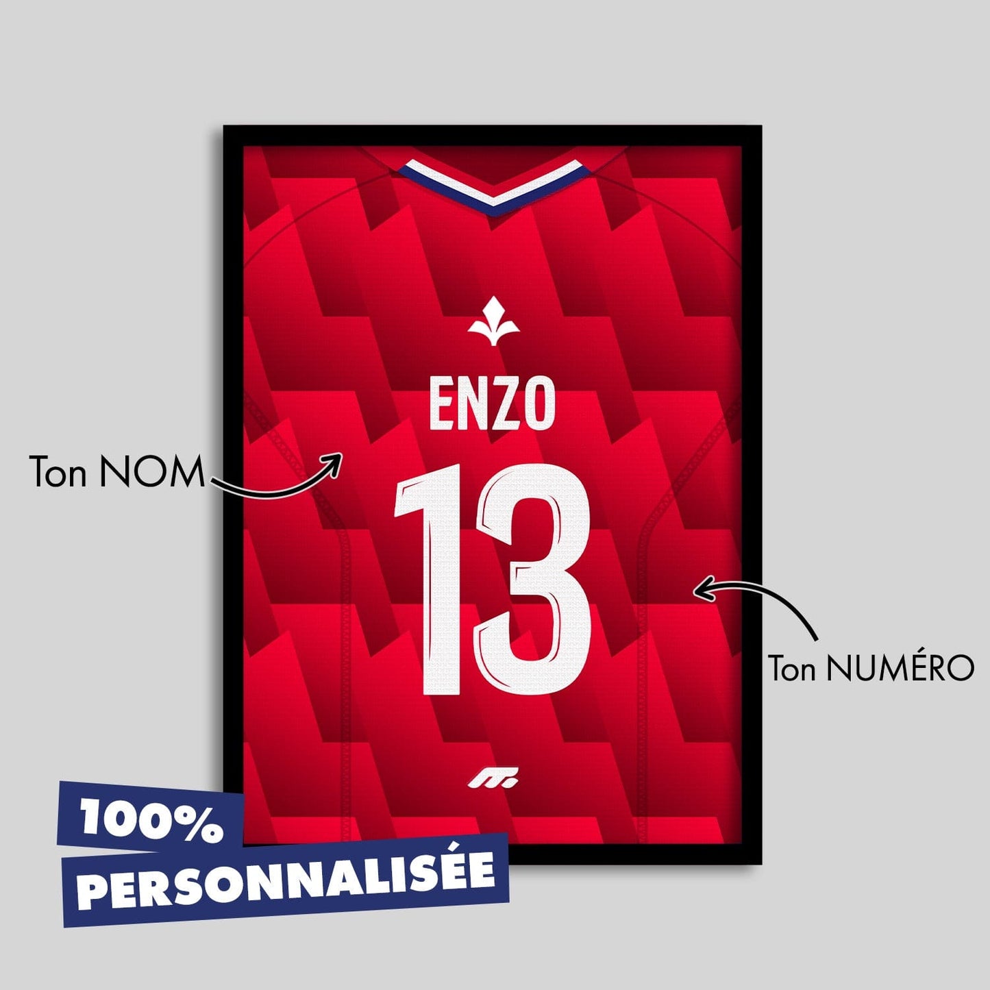 Affiche Lille OSC football personnalisable à imprimer