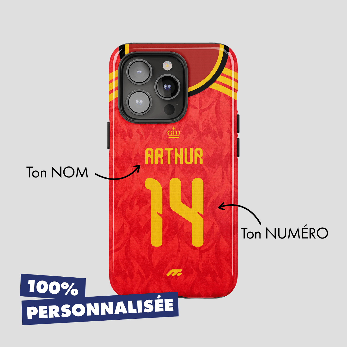 Coque de téléphone Equipe De Belgique personnalisé de football