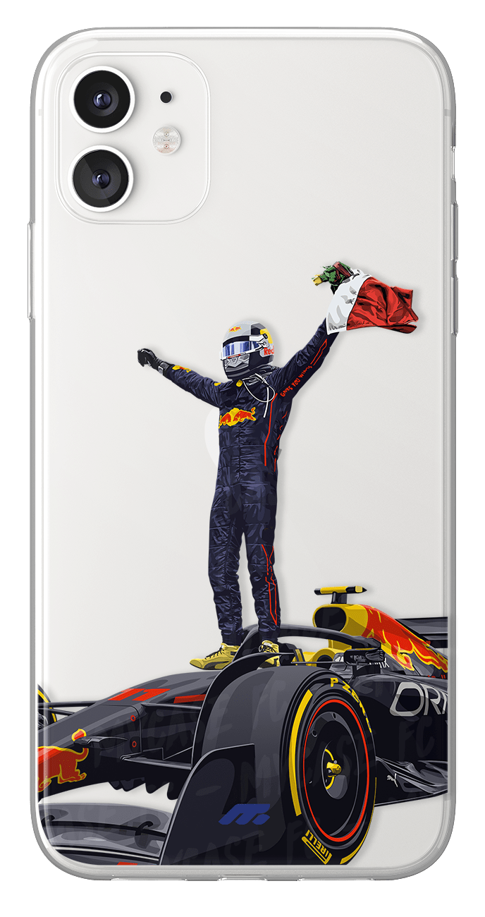 Coque de Sergio Perez avec RedBull, Etui de téléphone de Formule 1