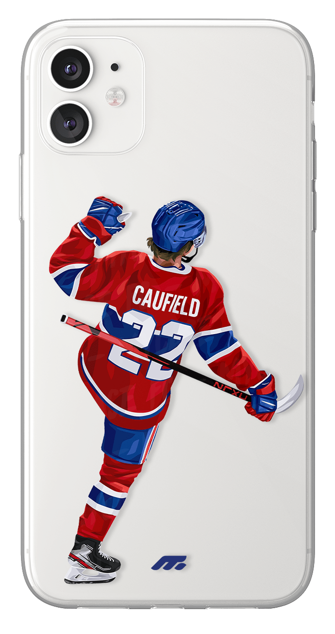 Coque de Cole Caufield avec Montreal Canadiens, Etui de téléphone de Hockey sur glace