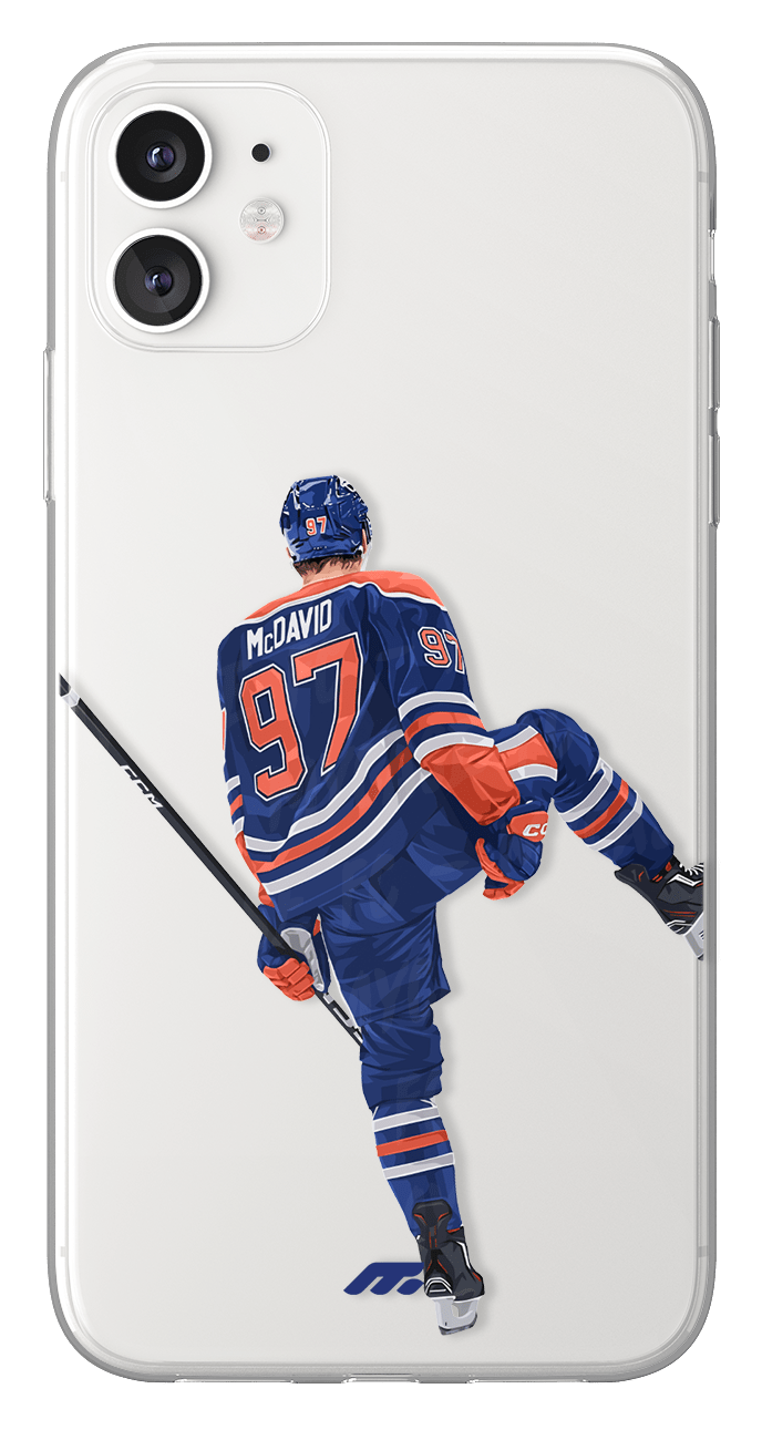Coque de Connor McDavid avec Edmonton Oilers, Etui de téléphone de Hockey sur glace