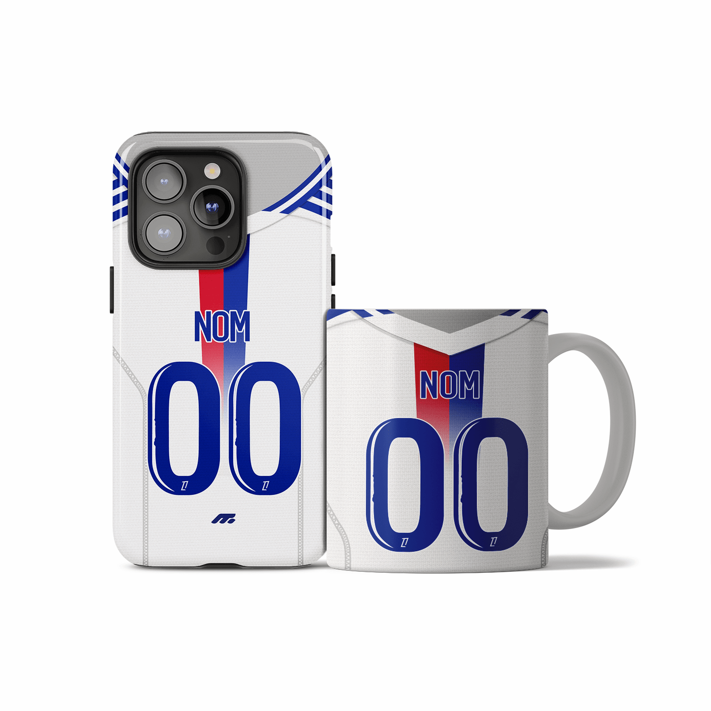 Coque Olympique lyonnais football personnalisable pour téléphone - iPhone, Samsung, Google, Xiaomi, Oppo