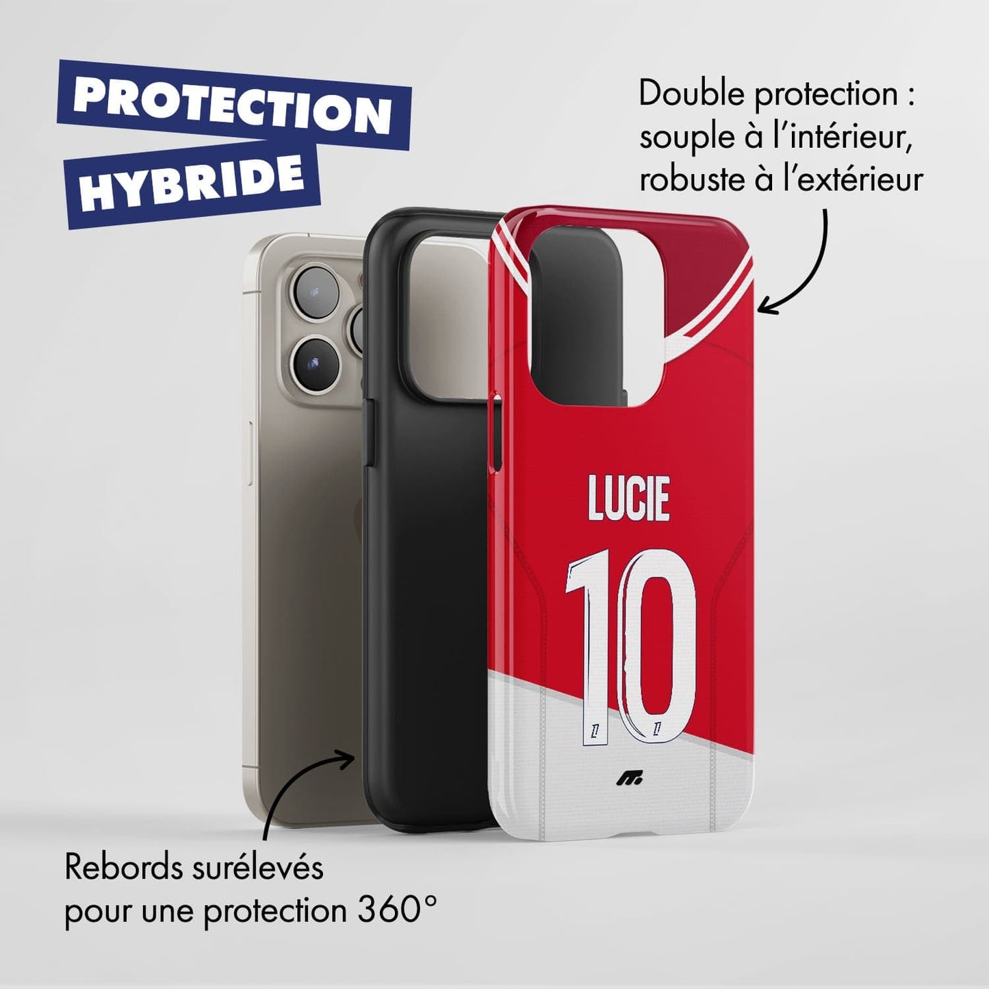 Coque AS Monaco football personnalisable pour téléphone