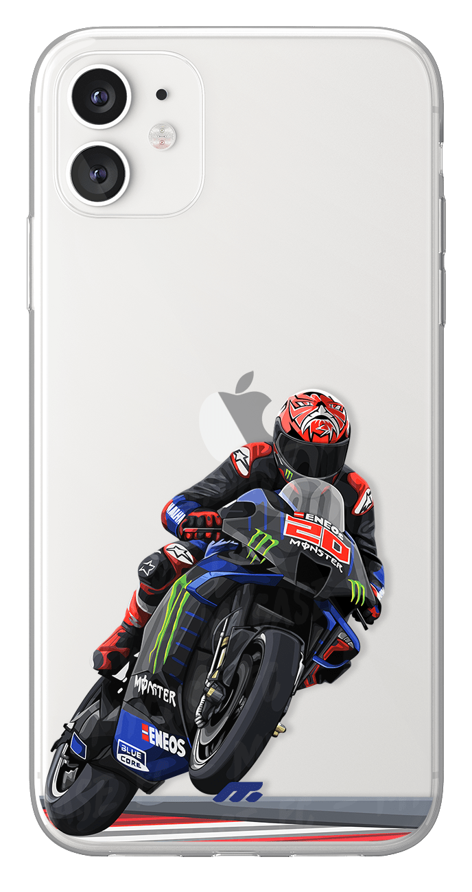 Coque de Fabio Quartararo avec Yamaha, Etui de téléphone de Moto GP