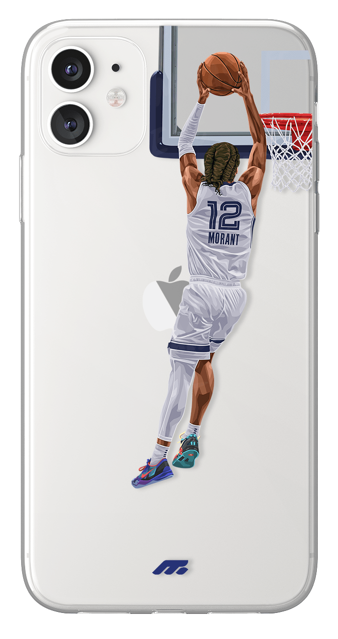 Coque de Ja Morant avec Memphis Grizzlies, Etui de téléphone de Basket-ball
