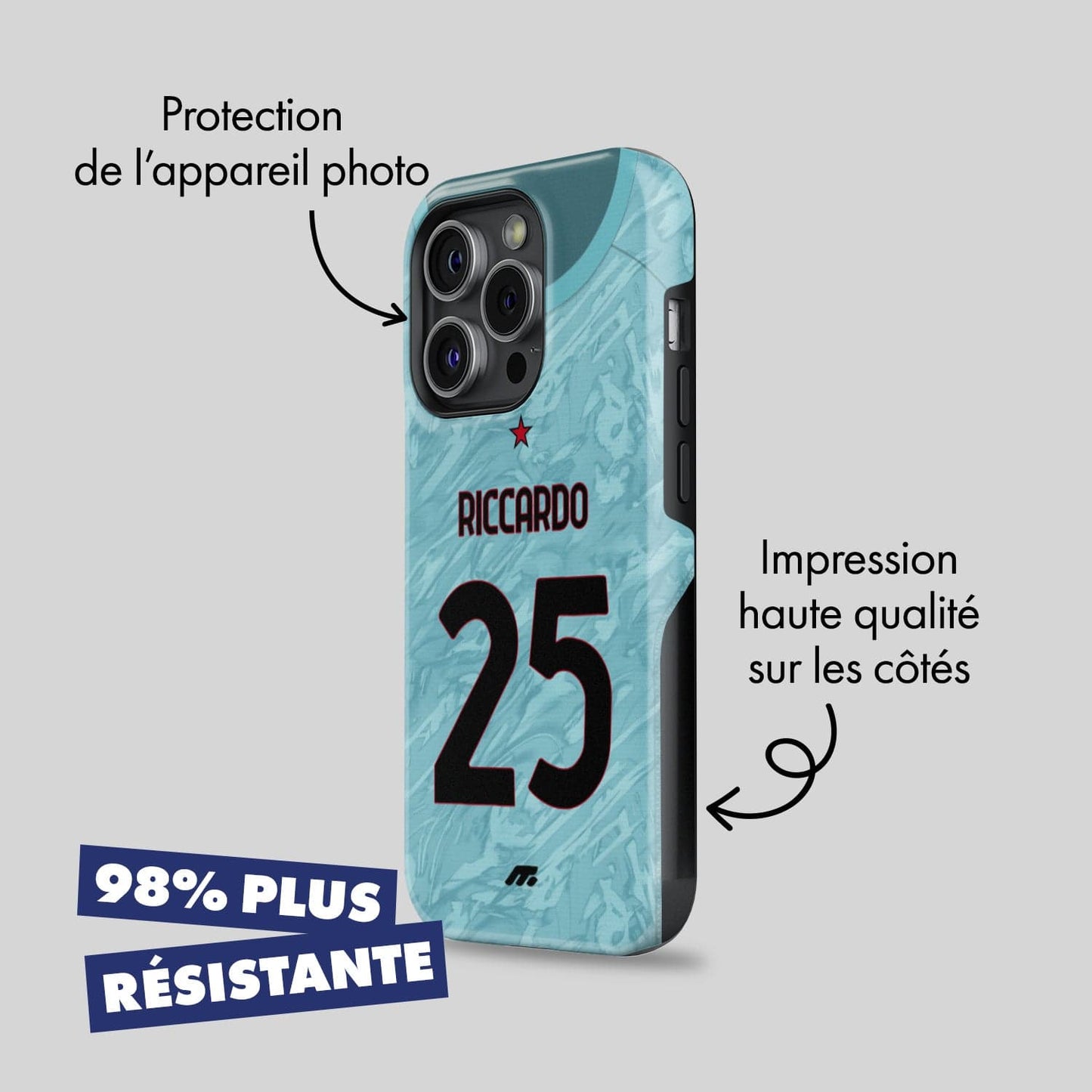 Coque AC Milan football personnalisable pour téléphone