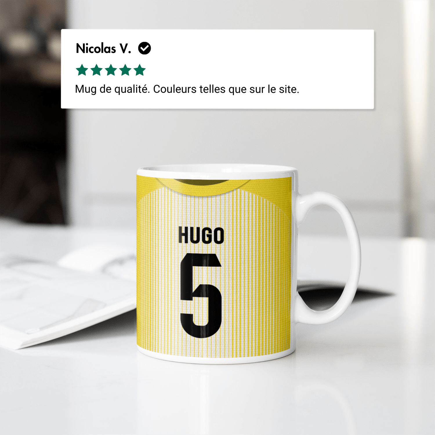 Mug Atletico Madrid football personnalisable