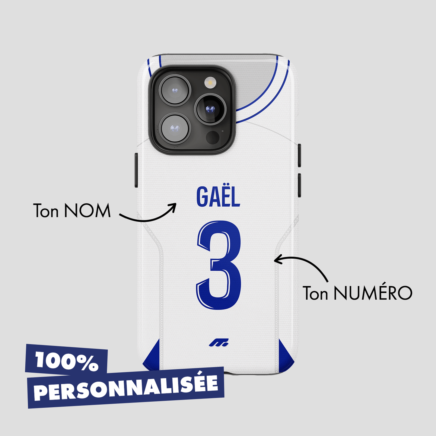 Coque de téléphone AJ Auxerre personnalisable pour téléphone