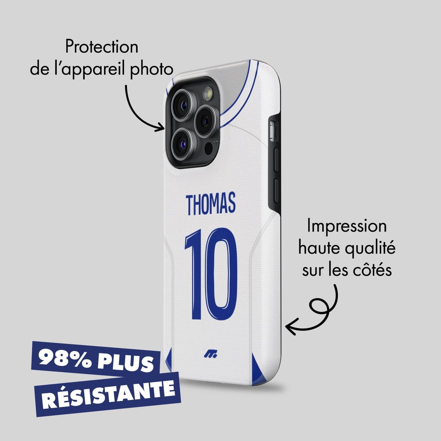 Coque de téléphone AJ Auxerre personnalisable pour téléphone
