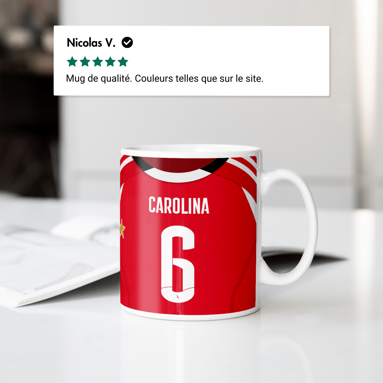 Mug SL Benfica football personnalisable