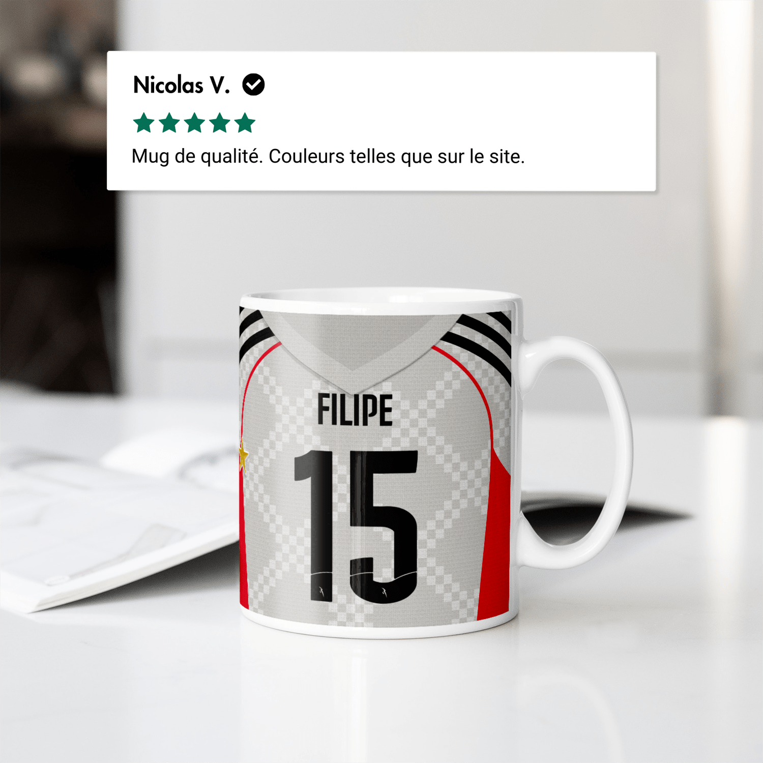 Mug SL Benfica football personnalisable