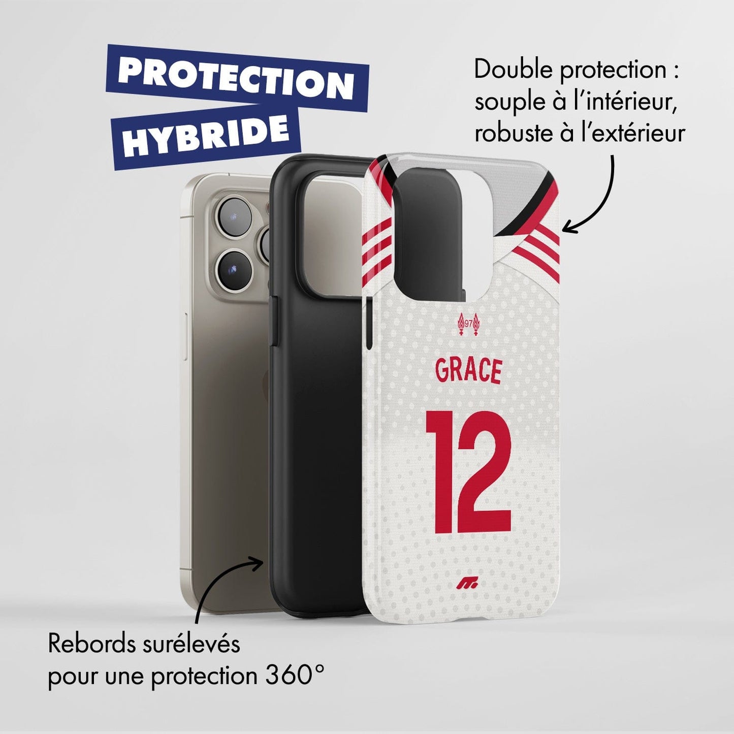 Coque de téléphone LIVERPOOL personnalisable pour téléphone