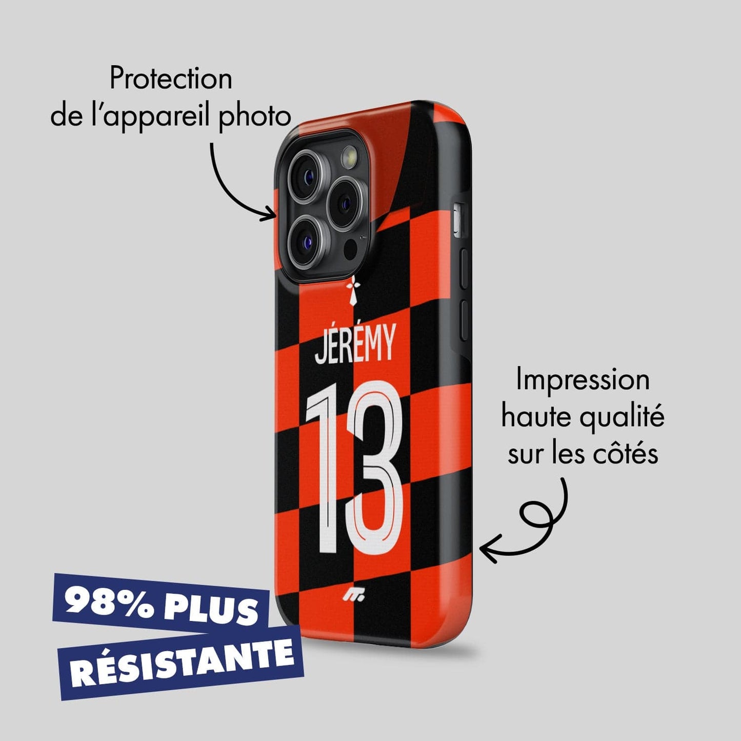 Coque de téléphone FC Lorient personnalisable pour téléphone
