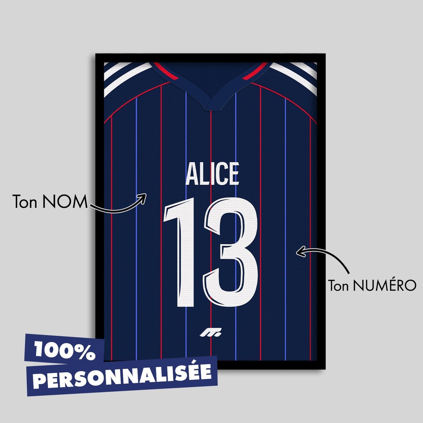 Affiche Olympique lyonnais football personnalisable à imprimer