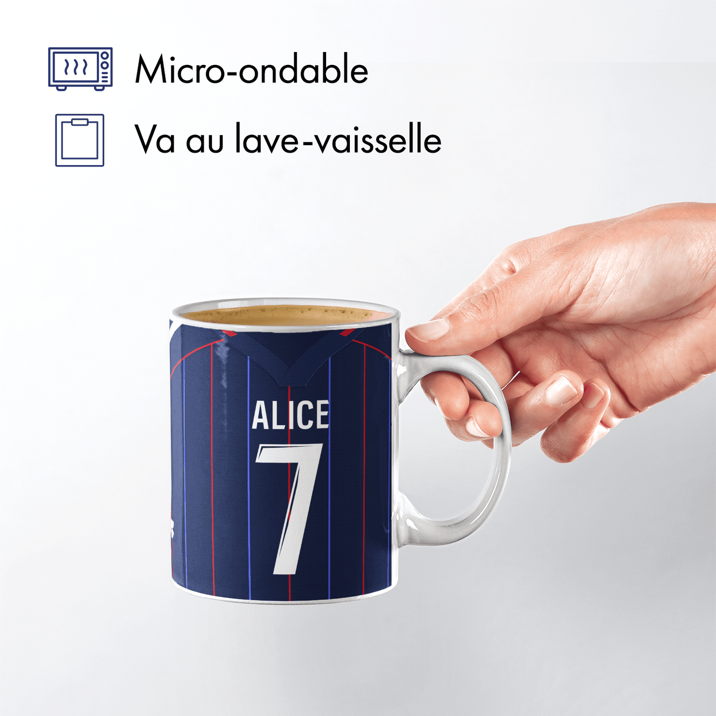 Mug Olympique lyonnais football personnalisable