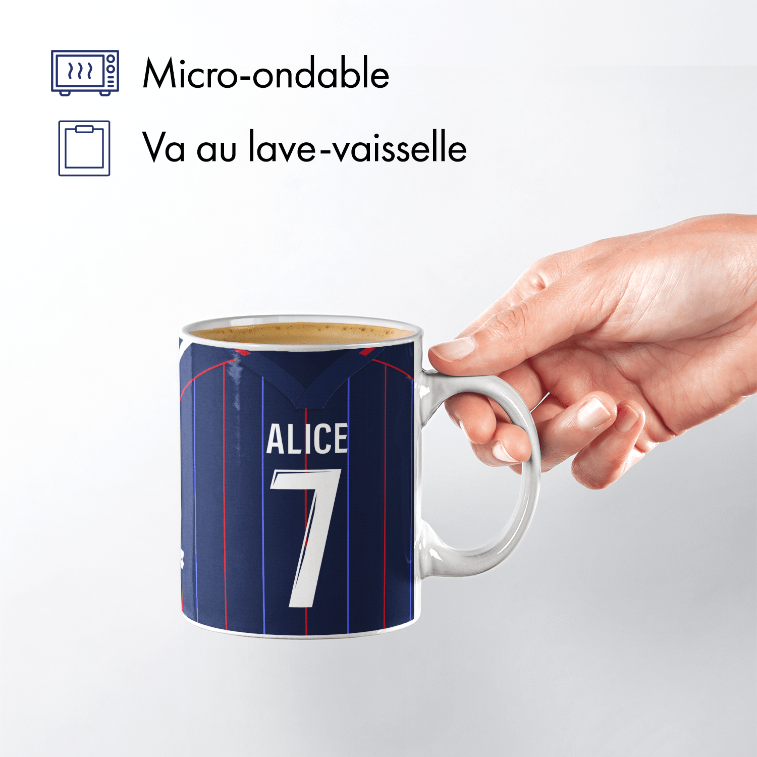 Mug Olympique lyonnais football personnalisable