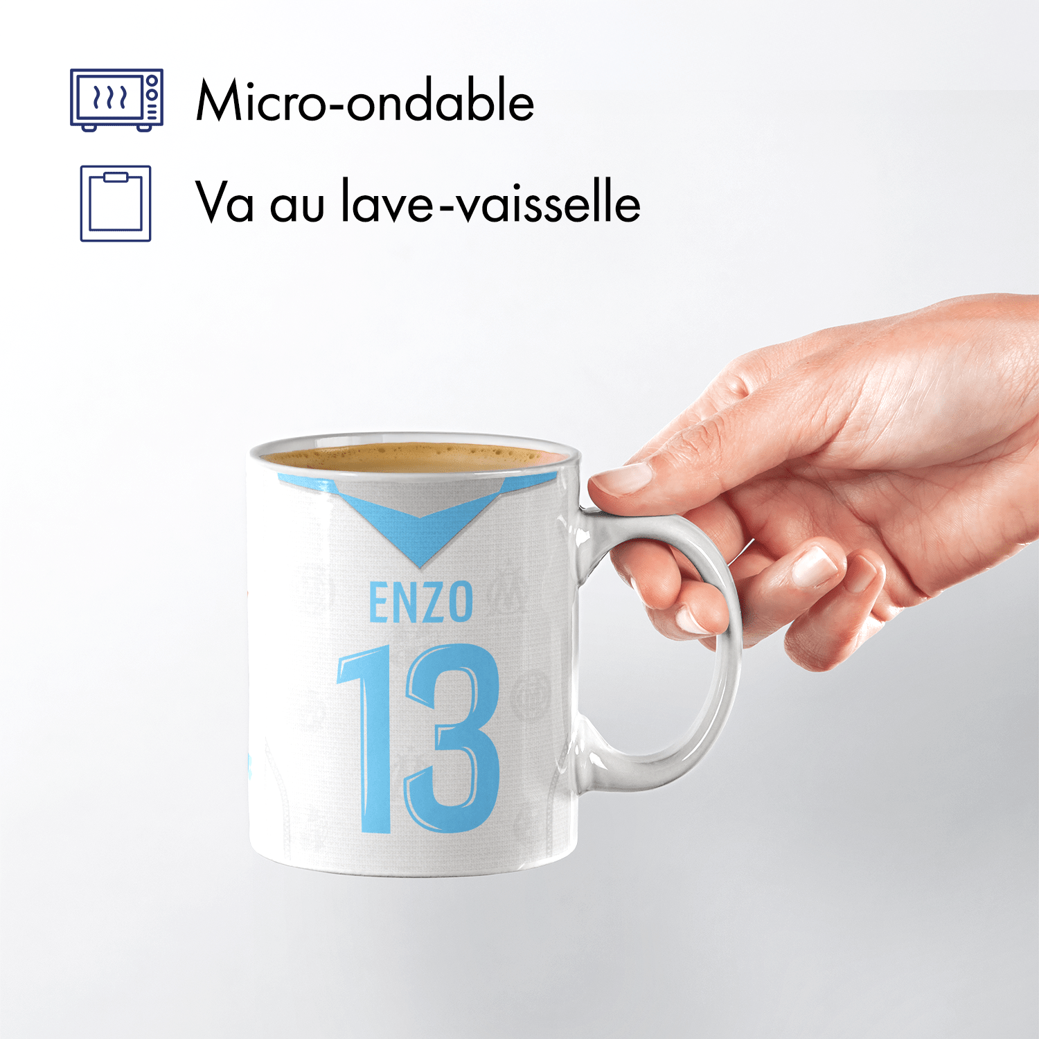 Mug Olympique de Marseille football personnalisable
