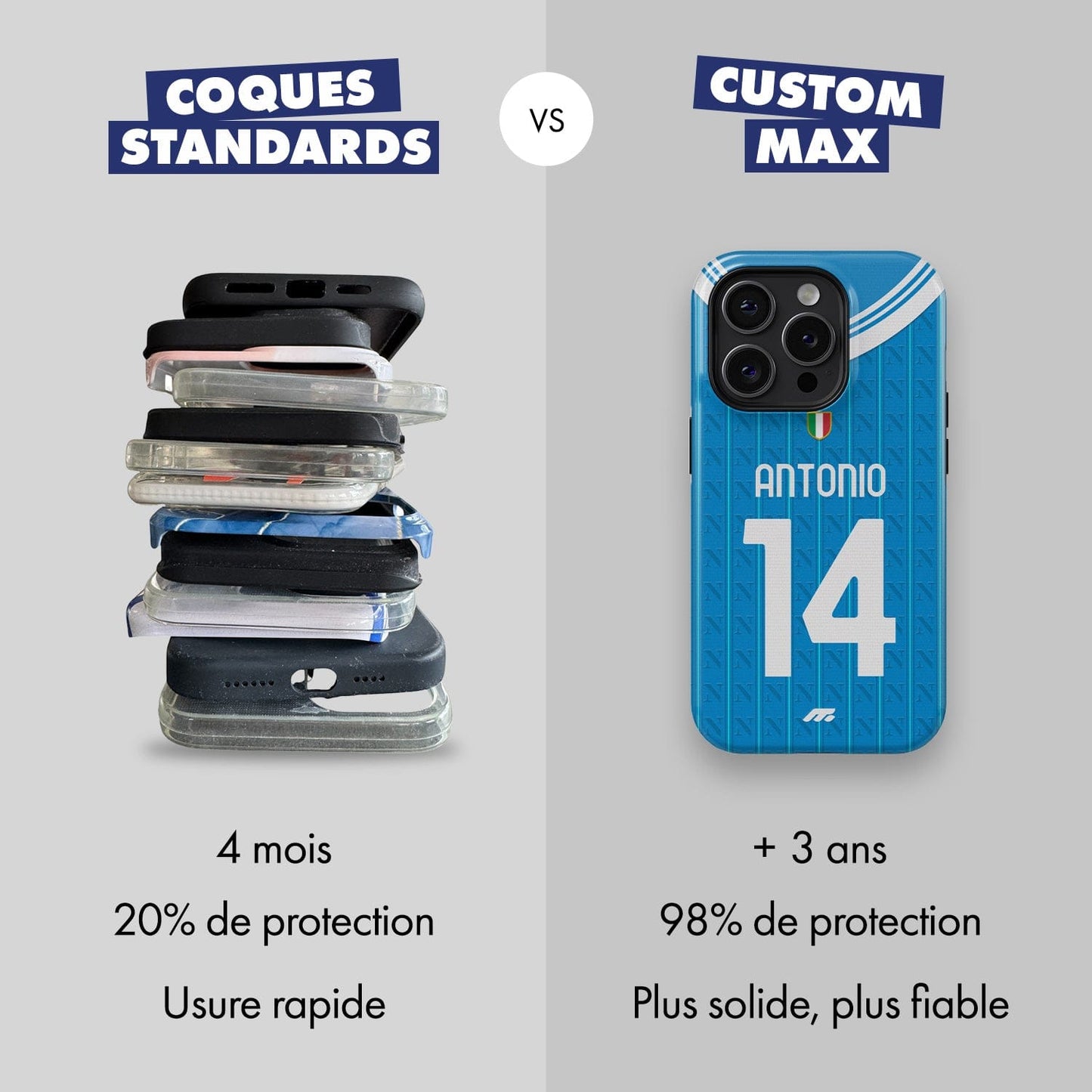 Coque de téléphone Napoli SSC personnalisable pour téléphone