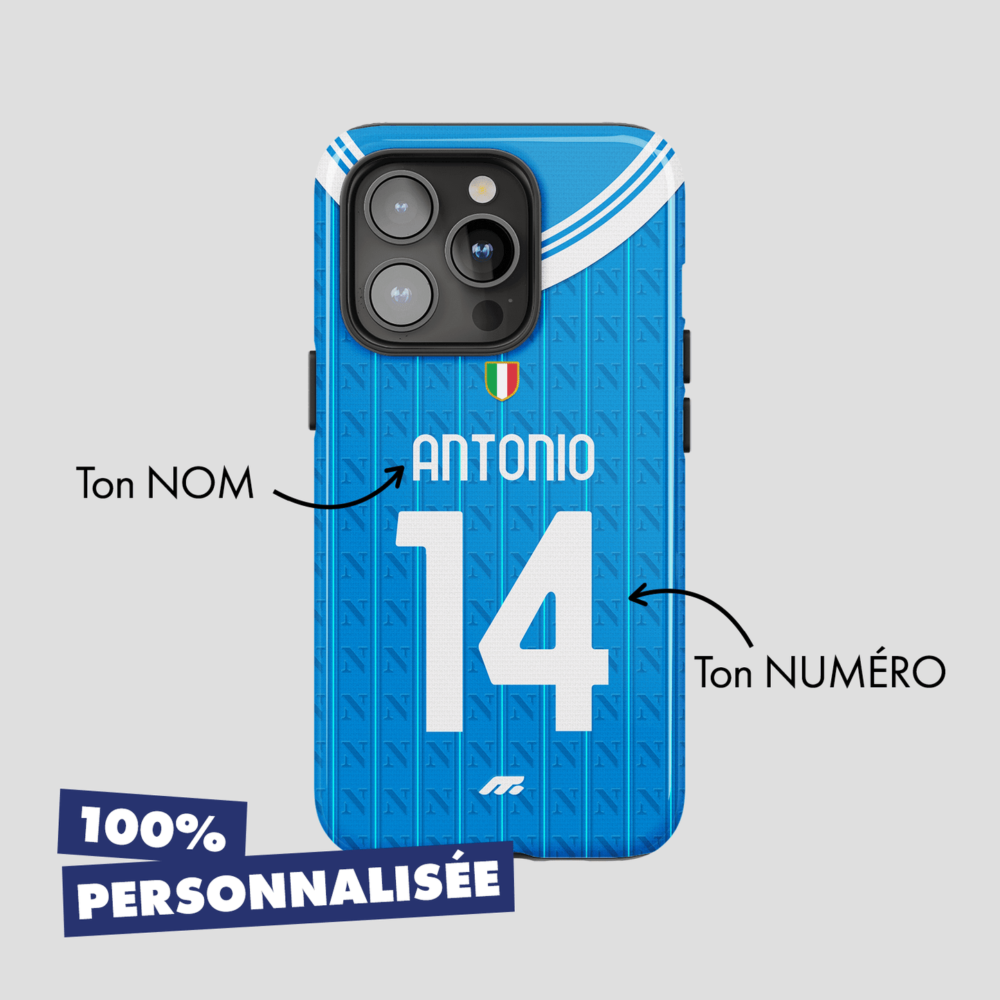 Coque de téléphone Napoli SSC personnalisable pour téléphone