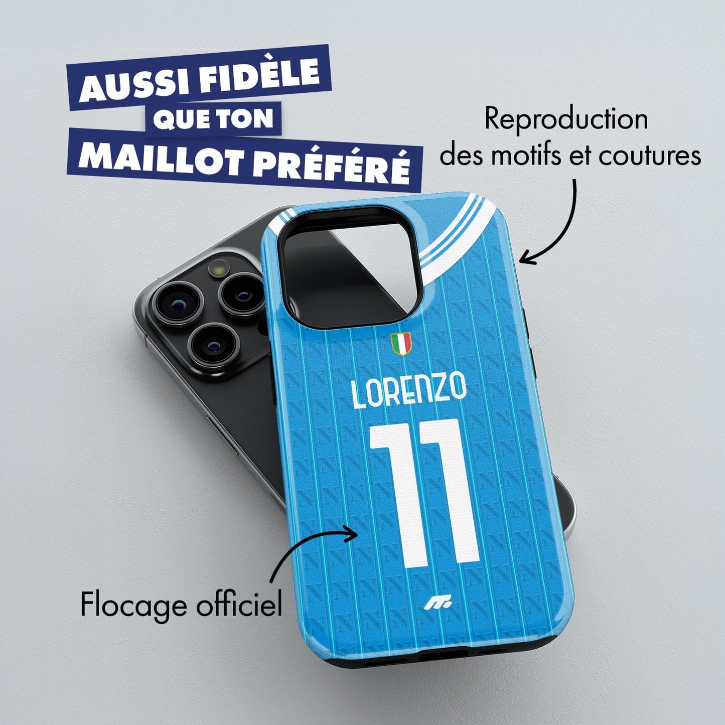 Coque de téléphone Napoli SSC personnalisable pour téléphone