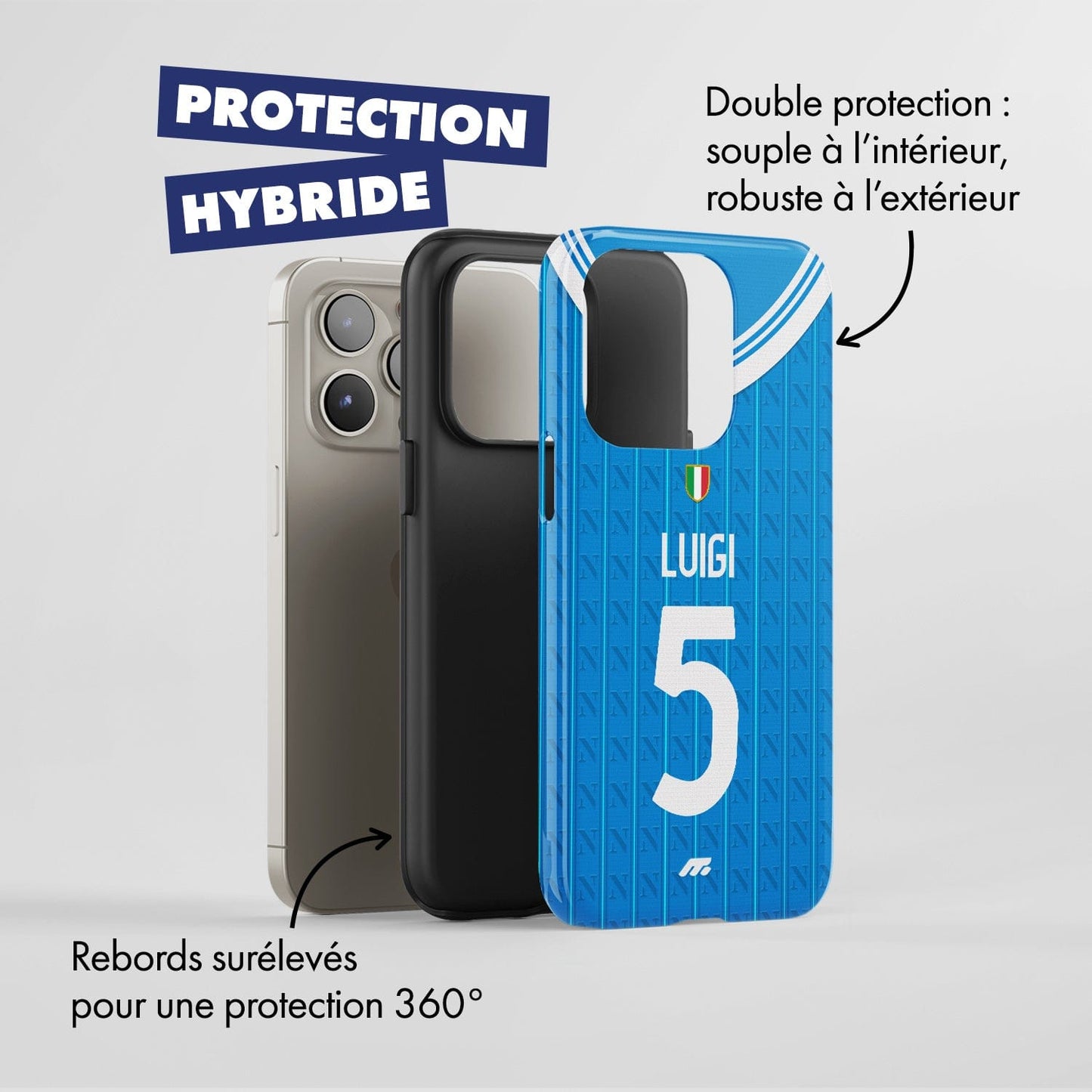 Coque de téléphone Napoli SSC personnalisable pour téléphone