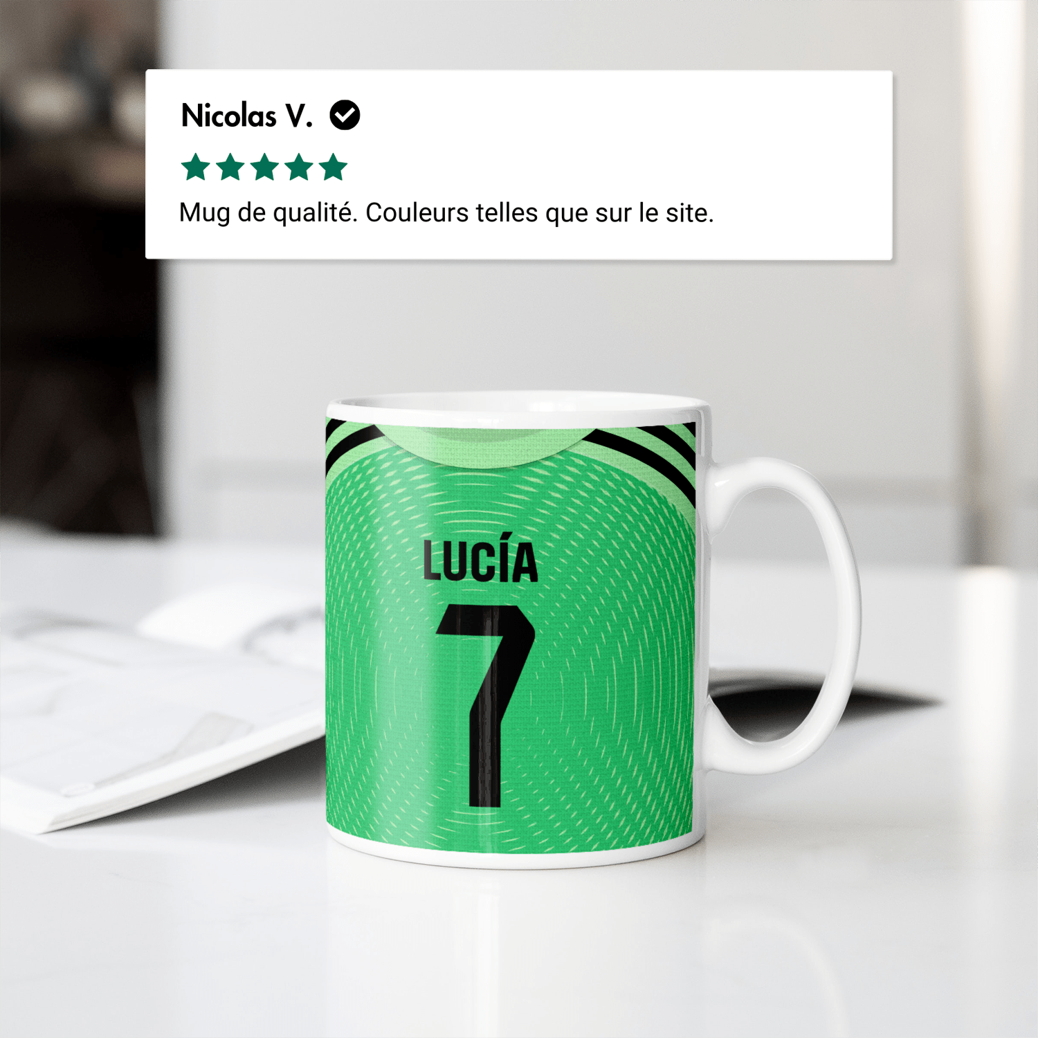 Mug Real Madrid CF football personnalisable