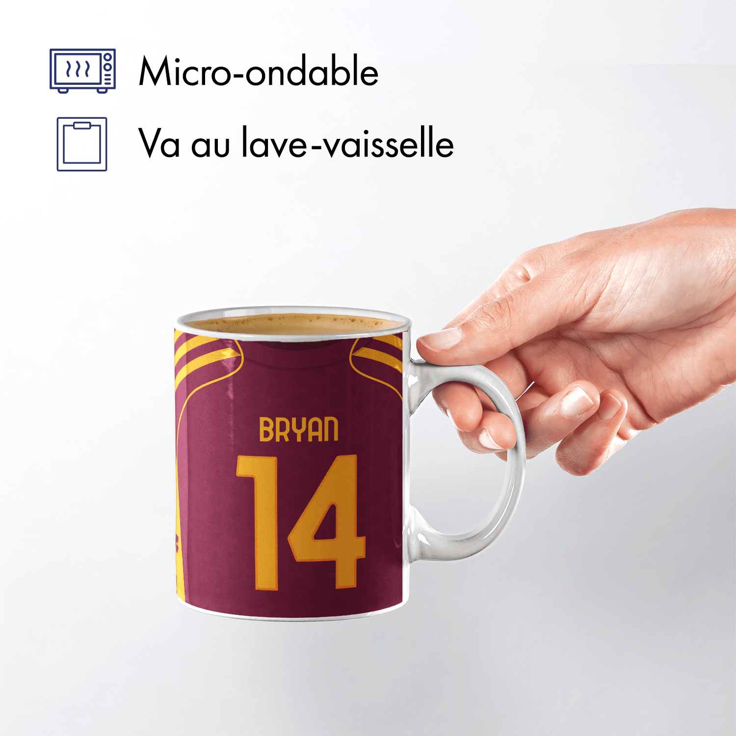 Mug AS Roma football personnalisable