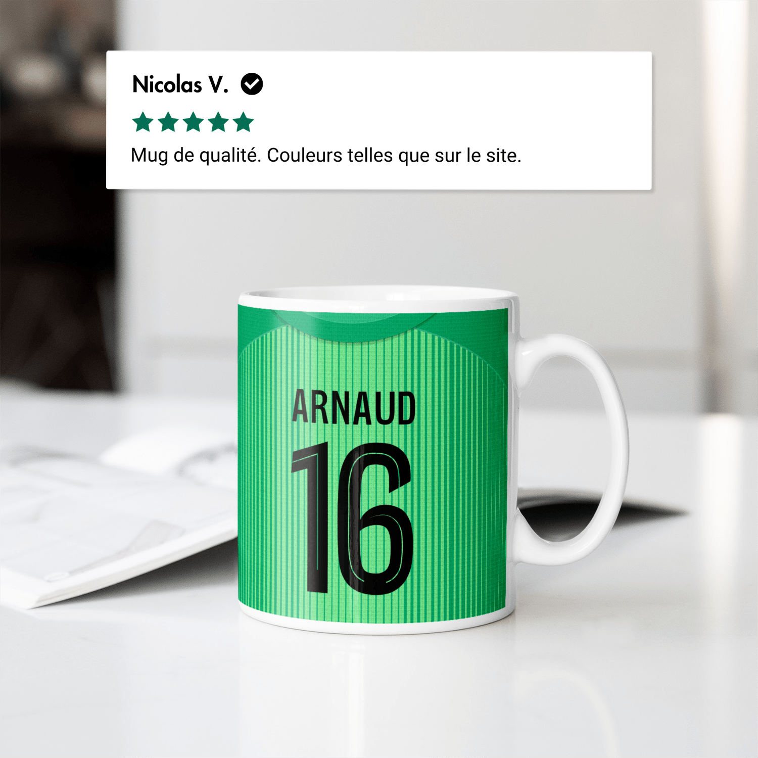 Mug Paris Saint-Germain football personnalisable