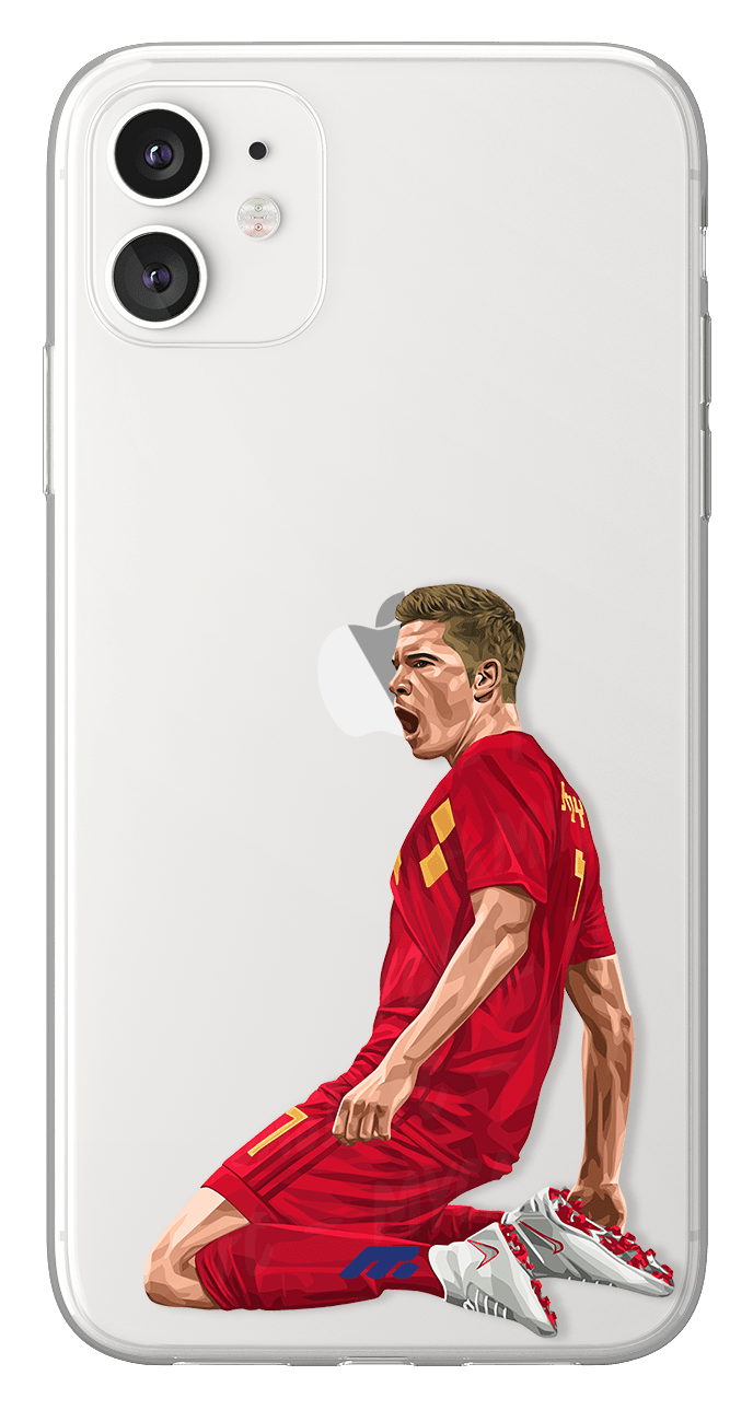 Kevin De Bruyne with Belgium Football Phone Case