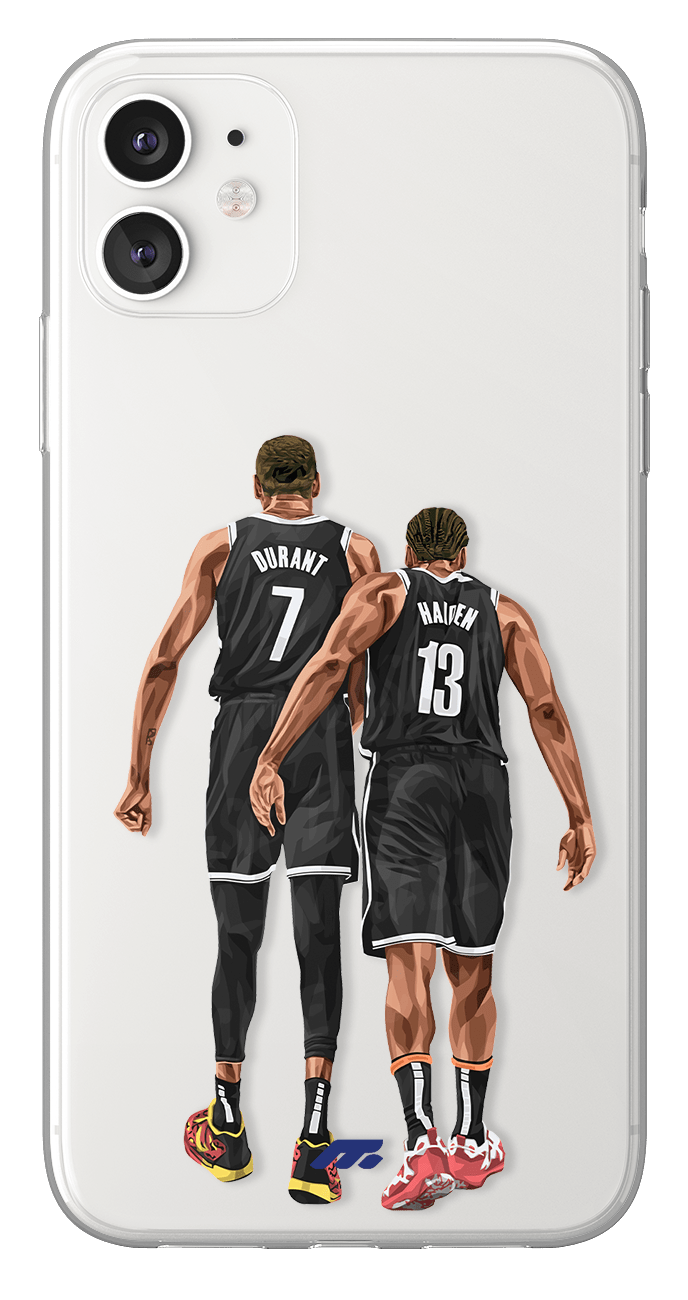 Coque de Kevin Durant & James Harden avec Brooklyn Nets, Etui de téléphone de Basket-ball