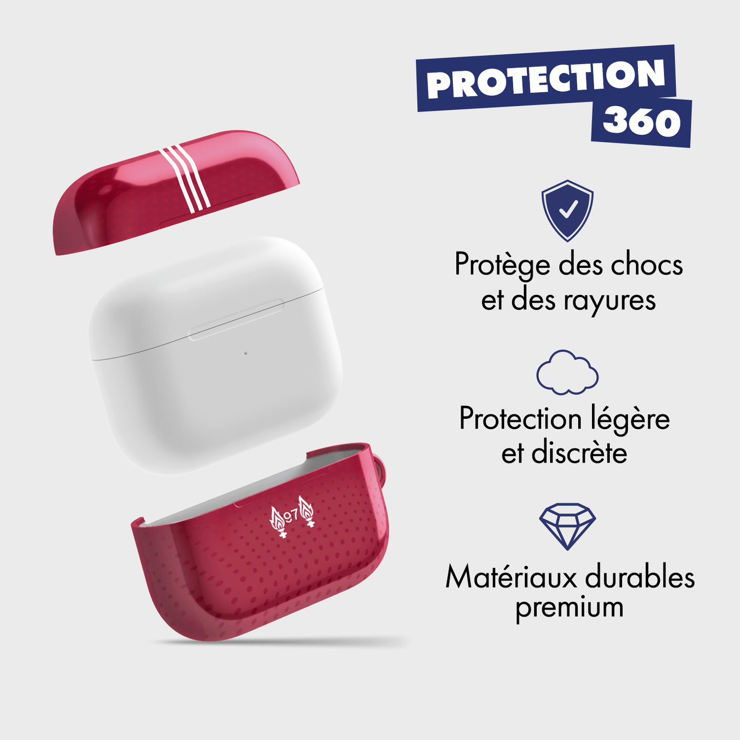 Coque pour AirPods & Samsung buds football Liverpool FC