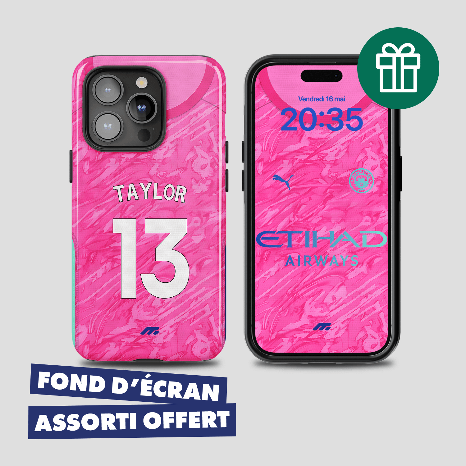 Coque Manchester City football personnalisable pour téléphone