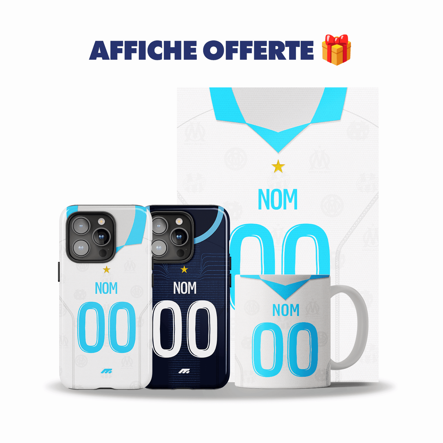 Pack MARSEILLE personnalisé de football