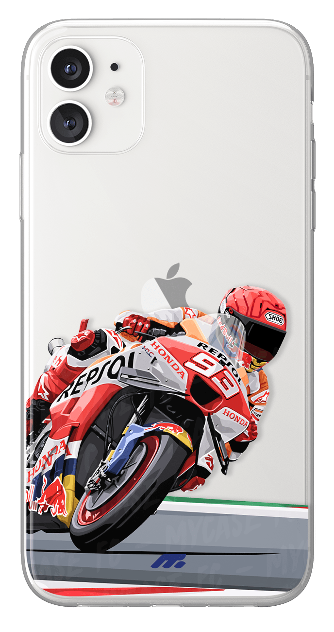 Coque de Marc Marquez avec Honda, Etui de téléphone de Moto GP