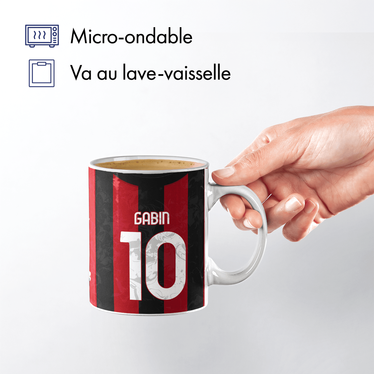 Mug AC Milano football personnalisable