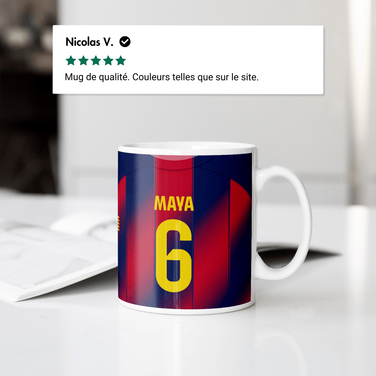Mug FC Barcelona football personnalisable