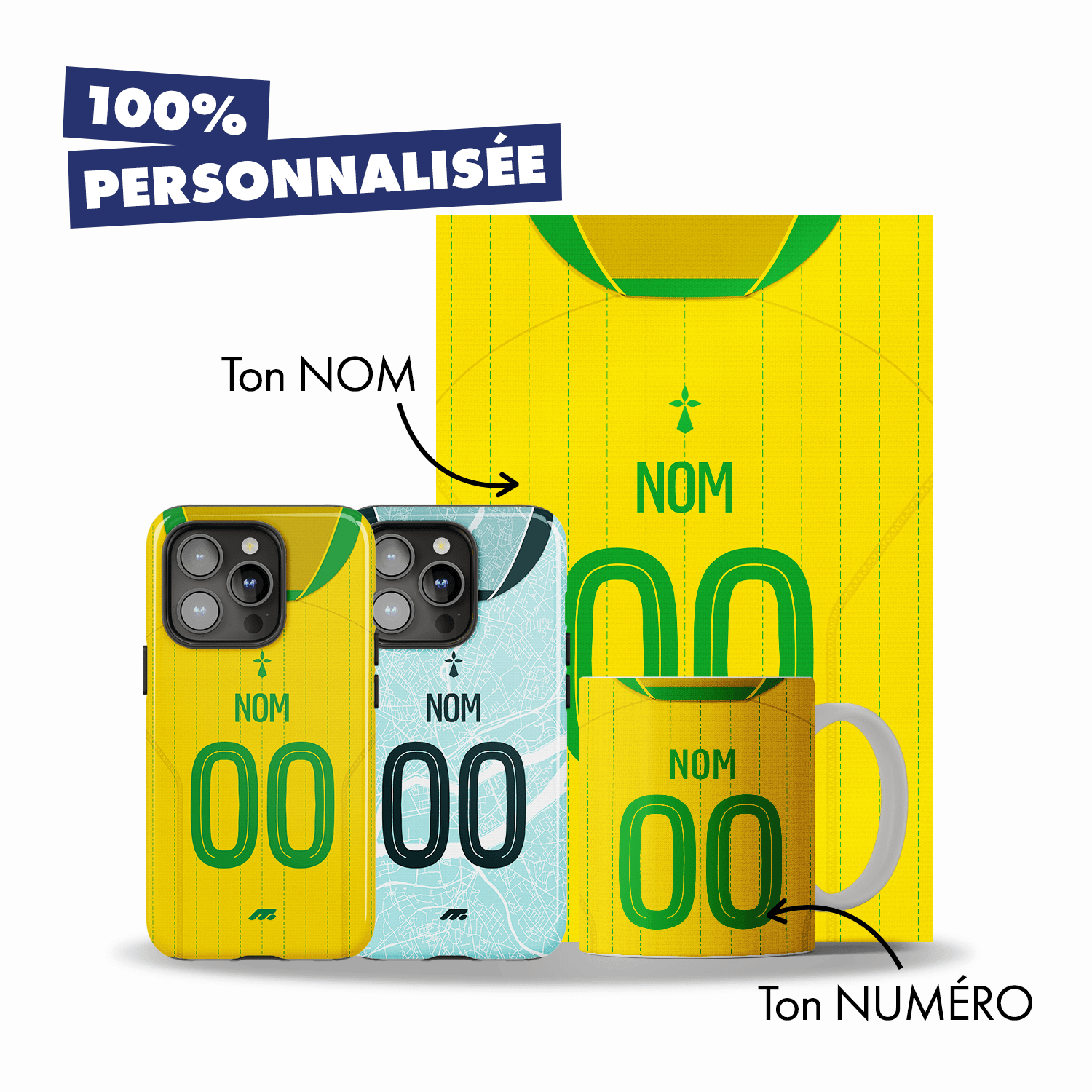 Pack NANTES personnalisé de football
