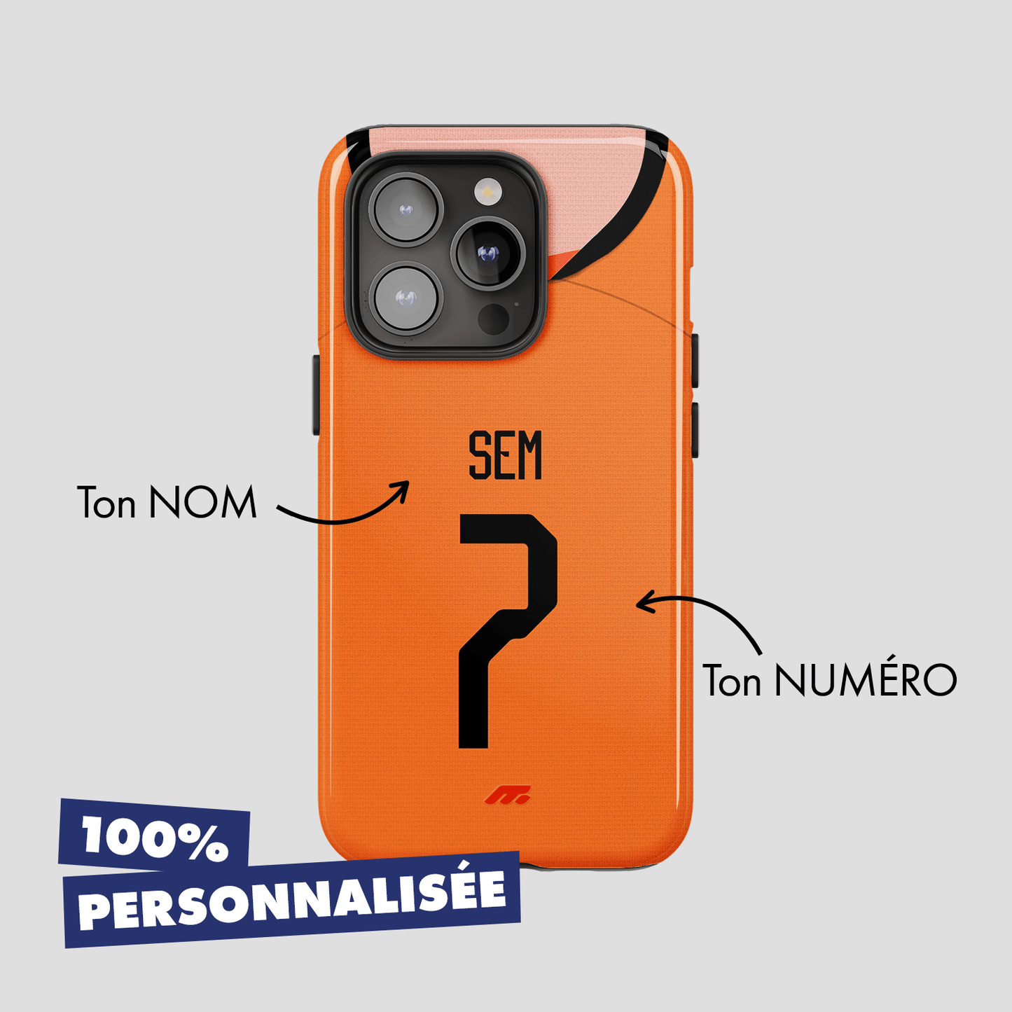 Coque de téléphone Equipe De Pays Bas personnalisé de football