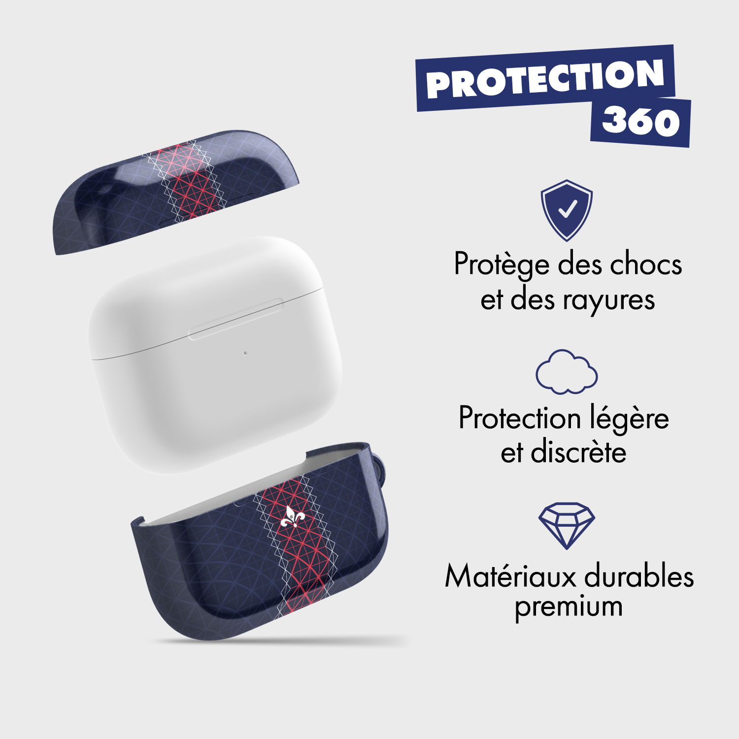 Coque pour AirPods & Samsung buds football Paris Saint-Germain