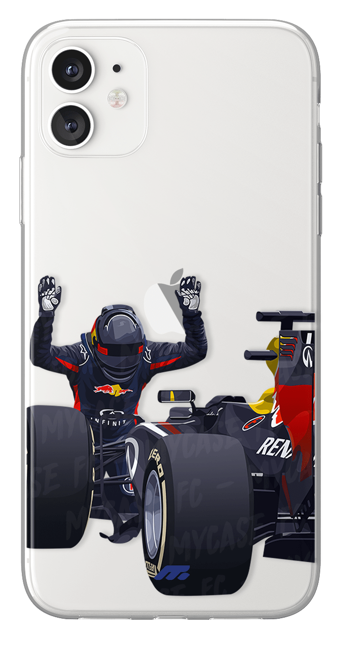 Coque de Sebastian Vettel avec RedBull, Etui de téléphone de Formule 1