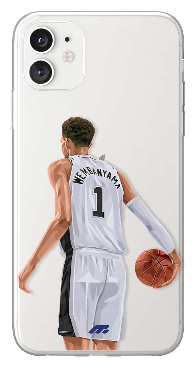 Coque de Victor Wembanyama avec San Antonio Spurs, Etui de téléphone de Basket-ball