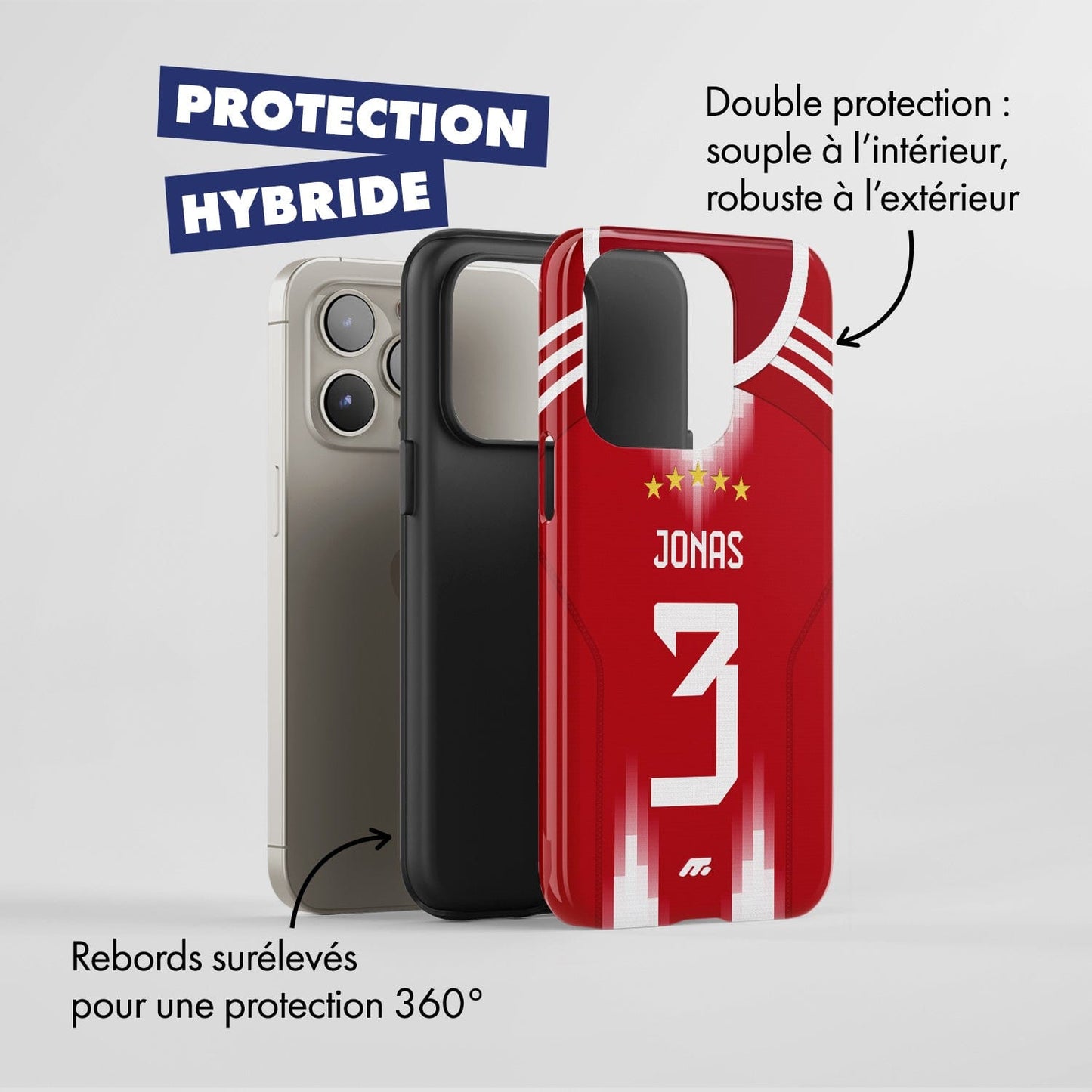 Coque Bayern Munich football personnalisable pour téléphone