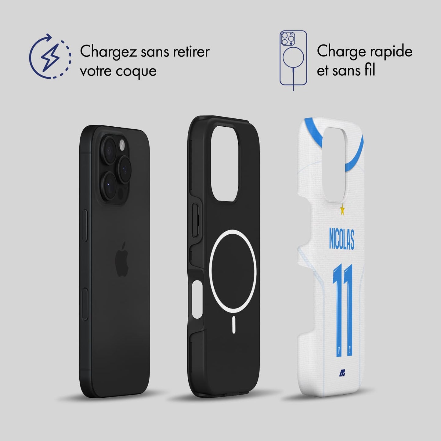Coque de téléphone Magsafe Olympique de Marseille personnalisée