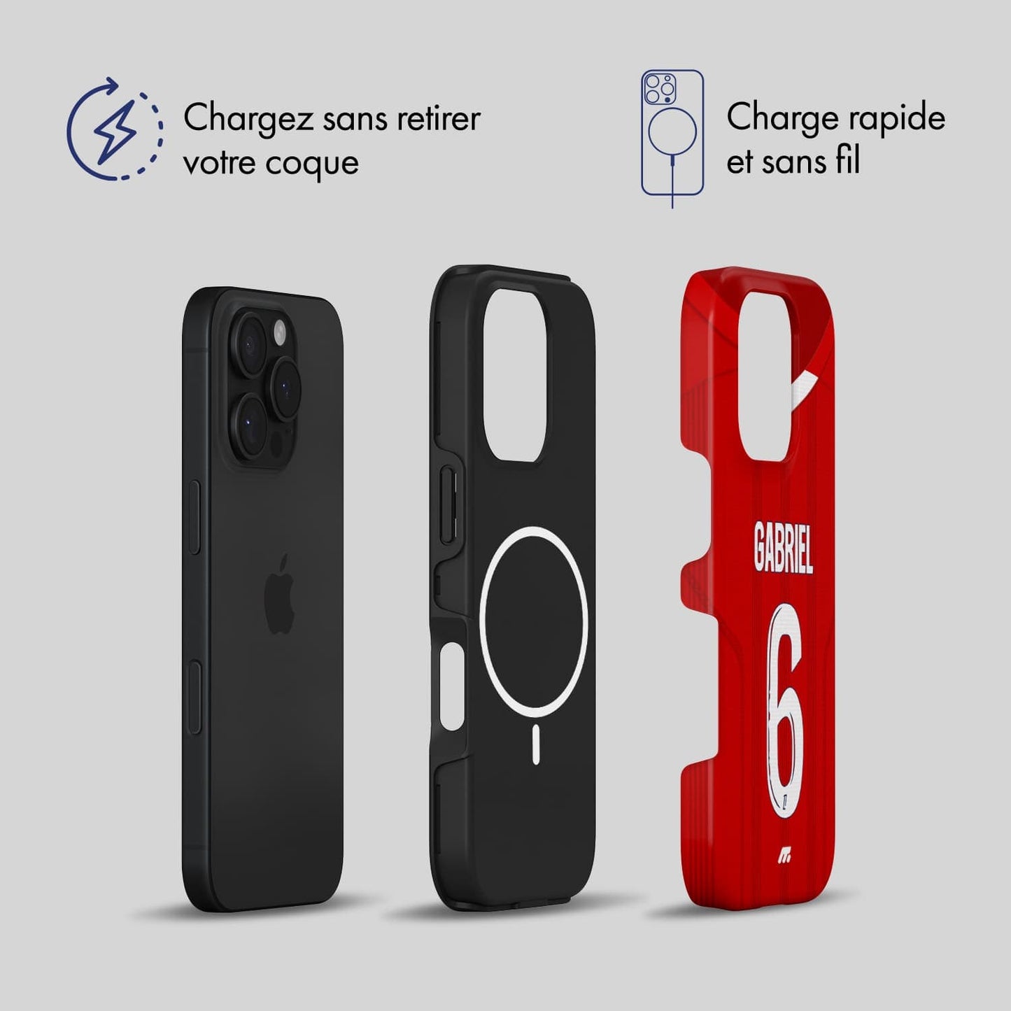 Coque de téléphone Magsafe Stade de Reims personnalisée